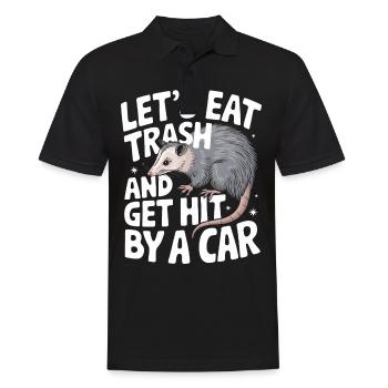 Opossum Possum Animal - Men's Polo Shirt - black - Front - Kai (181cm)