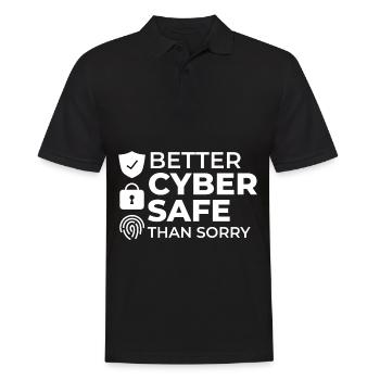 Cyber Security Information Computer Sicherheit - Männer Poloshirt - Schwarz - Vorne - Kai (181cm)