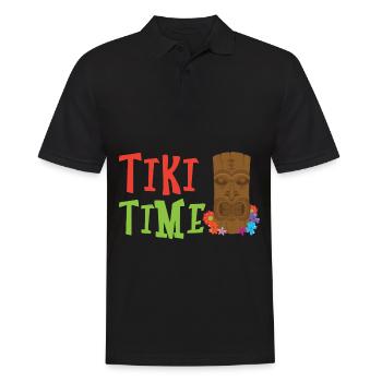 Tiki Time Tropical Drink Luau Party Tiki Bar - Polo Homme - noir - Devant - Kai (181cm)