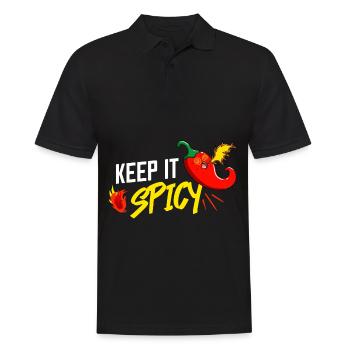 Piment piquant Jalapeno Habanero Poivre - Polo Homme - noir - Devant - Kai (181cm)