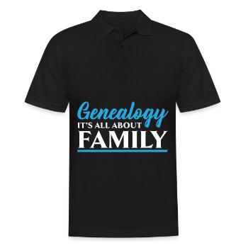 Genealogy It's about the family genealogists - Men's Polo Shirt - black - Front - Kai (181cm)