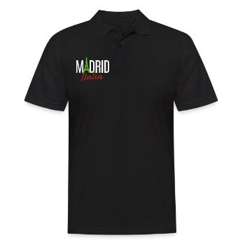 Egal ob Madrid oder Paris, Hauptsache Italien - Männer Poloshirt - Schwarz - Vorne - Kai (181cm)