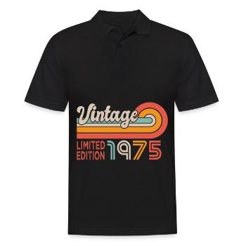1975 anniversaire Né en 1975 - Polo Homme - noir - Devant - Kai (181cm)