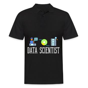 Datenwissenschaftler Data Science Wissenschaft - Männer Poloshirt - Schwarz - Vorne - Kai (181cm)