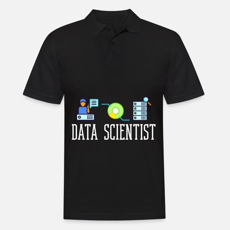 Datenwissenschaftler Data Science Wissenschaft - Männer Poloshirt - Schwarz