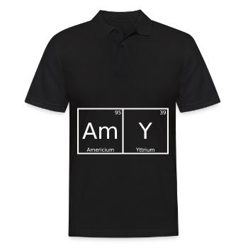 Amy Name Vorname Chemie Periodensystem Elemente - Männer Poloshirt - Schwarz - Vorne - Kai (181cm)