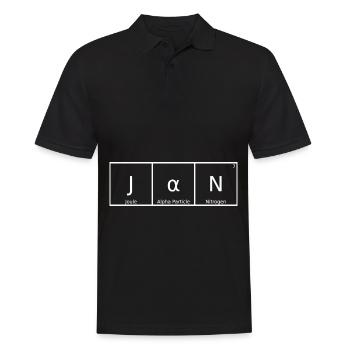 Jan Name Vorname Chemie Periodensystem Elemente - Männer Poloshirt - Schwarz - Vorne - Kai (181cm)