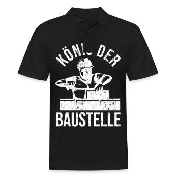 Maurer Maurermeister Bauarbeiter Handwerker - Männer Poloshirt - Schwarz - Vorne - Kai (181cm)