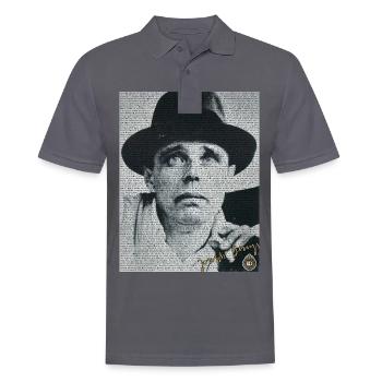 LiD - Joseph Beuys Sonderedition - Männer Poloshirt - Anthrazit - Vorne - Nico (186cm)