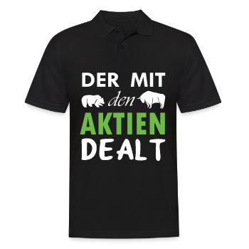 Aktionär Aktien Aktienhändler Trader - Männer Poloshirt - Schwarz - Vorne - Kai (181cm)