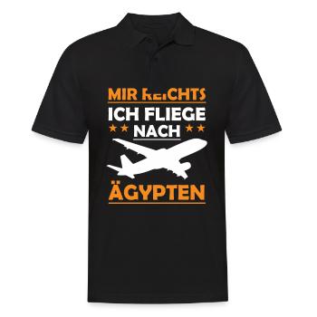 Reiselust Ägypten Reise Urlaub Flug - Männer Poloshirt - Schwarz - Vorne - Kai (181cm)