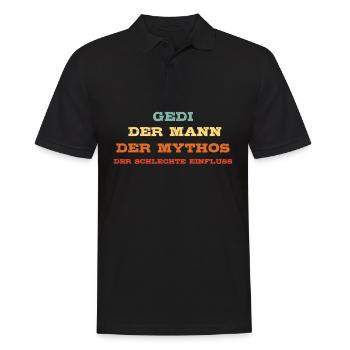 Gedi der Mann der Mythos der schlechte einfluss - Männer Poloshirt - Schwarz - Vorne - Kai (181cm)
