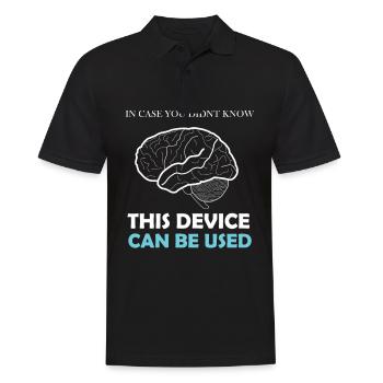 Funny Sayings Funny Memes Anti Idiots - Men's Polo Shirt - black - Front - Kai (181cm)