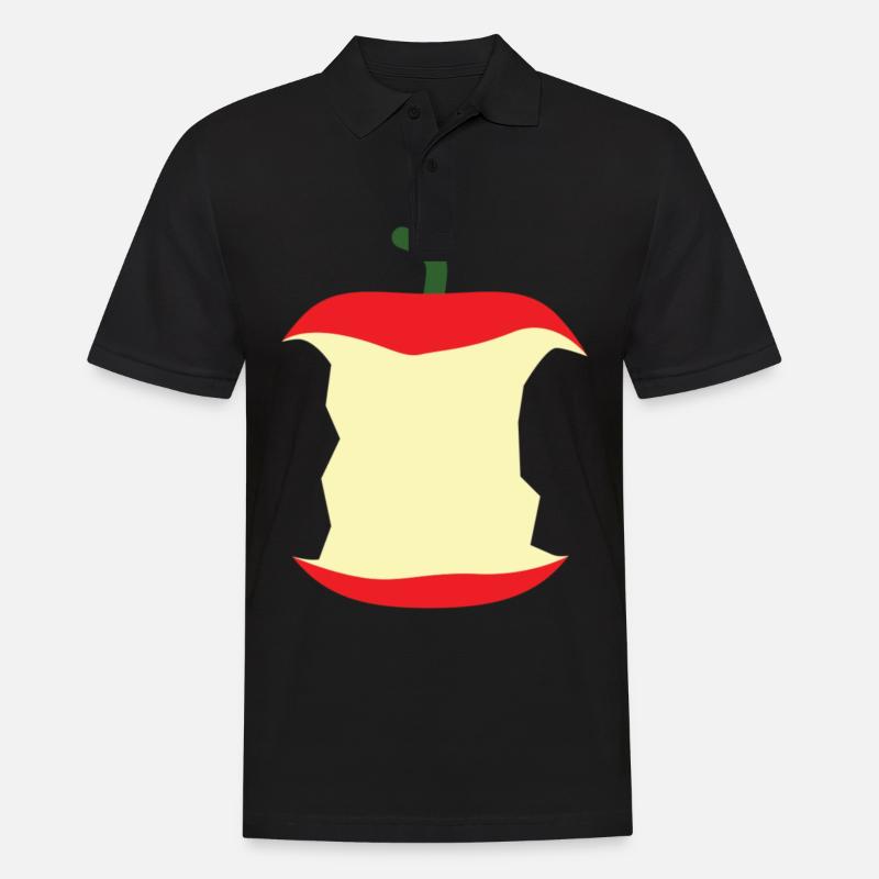 Bitten apple Bitten fruit - Men's Polo Shirt - black