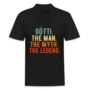 Götti Firmgötti Taufgötti götti fragen - Männer Poloshirt - Schwarz - Vorne - Kai (181cm)