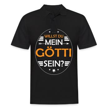 Götti Fragen Firmgötti Taufgötti - Männer Poloshirt - Schwarz - Vorne - Kai (181cm)