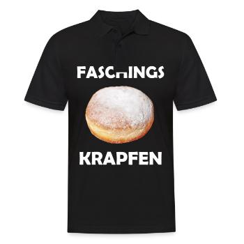 Faschingskrapfen Faschingskostüm Krapfen Fasching - Männer Poloshirt - Schwarz - Vorne - Kai (181cm)