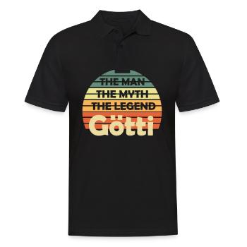 ti Firmgötti Taufgötti Göti Geschenkidee - Männer Poloshirt - Schwarz - Vorne - Kai (181cm)