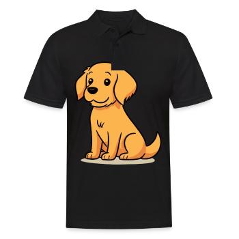 Cute dog design for dog owners - Men's Polo Shirt - black - Front - Kai (181cm)