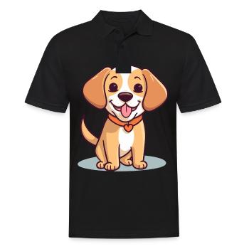 Conception de chien mignon pour les propriétaires de chiens - Polo Homme - noir - Devant - Kai (181cm)
