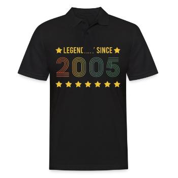 Vintage Legendary since 2005 Birthday Retro - Men's Polo Shirt - black - Front - Kai (181cm)