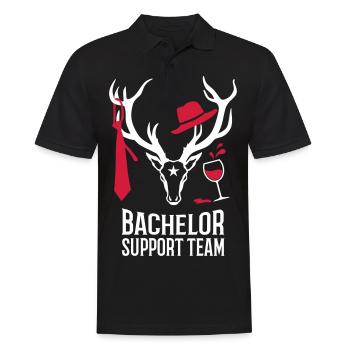 243 Cerfs Gentlemen Bachelor Support Team - Polo Homme - noir - Devant - Kai (181cm)