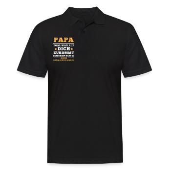 Papa Vatertag Keine hässlichen Kinder Spruch - Männer Poloshirt - Schwarz - Vorne - Kai (181cm)