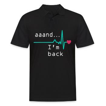 Et je suis de retour, survivant d’une crise cardiaque - Polo Homme - noir - Devant - Kai (181cm)