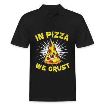 In Pizza Wir Kruste Pizza Liebhaber Italienisch Le - Männer Poloshirt - Schwarz - Vorne - Kai (181cm)