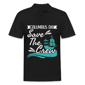 Columbus Day Seafarer Ship Christopher Columbus - Men's Polo Shirt - black - Front - Kai (181cm)