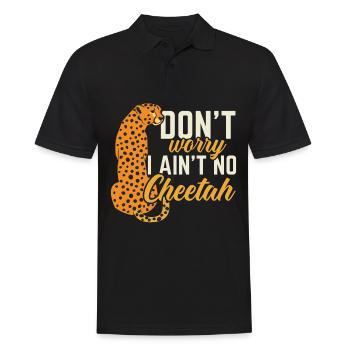 Ne vous inquiétez pas, je ne suis pas un gardien de zoo animalier guépard - Polo Homme - noir - Devant - Kai (181cm)