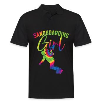 Sanboarding Girl Boardsport Sand Dune Sandboarding - Men's Polo Shirt - black - Front - Kai (181cm)