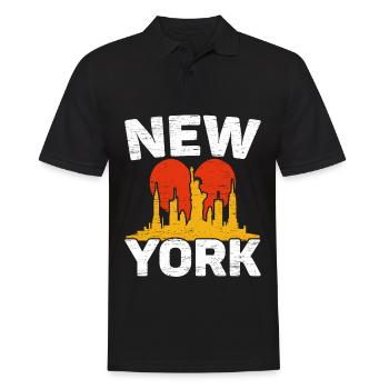 New York États-Unis Amérique New York Empire Stater - Polo Homme - noir - Devant - Kai (181cm)