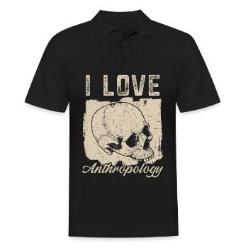 Ich liebe Anthropologie Wissenschaft Anthropologe - Männer Poloshirt - Schwarz - Vorne - Kai (181cm)