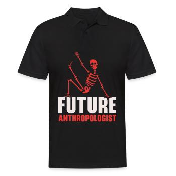 Zukünftiger Anthropologe Wissenschaft Anthropologi - Männer Poloshirt - Schwarz - Vorne - Kai (181cm)