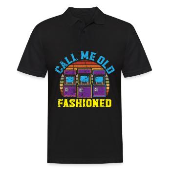 Call Me Old Fashioned Arcade Videospiel Gamer - Männer Poloshirt - Schwarz - Vorne - Kai (181cm)