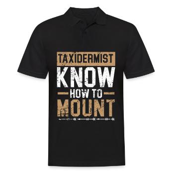 Taxidermisten wissen, wie man Taxidermie montiert - Männer Poloshirt - Schwarz - Vorne - Kai (181cm)