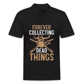 Ich sammle für immer tote Dinge Taxidermie - Männer Poloshirt - Schwarz - Vorne - Kai (181cm)
