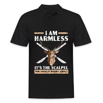 Taxidermie Sie nennen es Tod ich nenne es Kunst - Männer Poloshirt - Schwarz - Vorne - Kai (181cm)