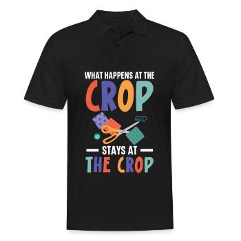 Was bei der Ernte passiert, bleibt bei der Ernte - Männer Poloshirt - Schwarz - Vorne - Kai (181cm)