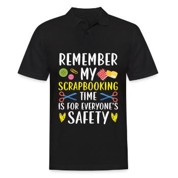Meine Scrapbooking-Zeit ist für jedermanns Sicherh - Männer Poloshirt - Schwarz - Vorne - Kai (181cm)
