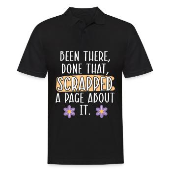 Been There Done That Scrapped A Page About It Scra - Men's Polo Shirt - black - Front - Kai (181cm)