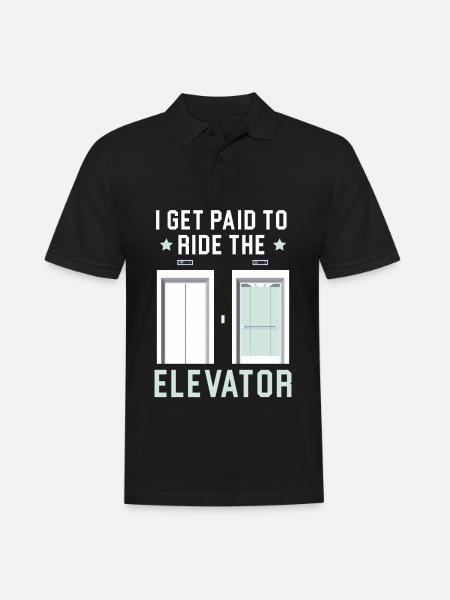 Je suis payé pour des trajets en ascenseur Techn - Polo Homme - noir