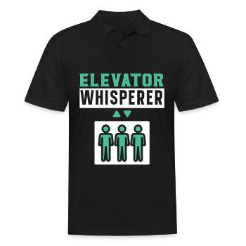 Aufzugflüsterer Installateur Bediener Aufzug - Männer Poloshirt - Schwarz - Vorne - Kai (181cm)