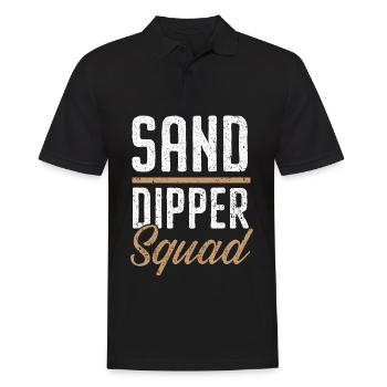 Sand Dipper Squad Flintknapping Arrowhead Hunting - Men's Polo Shirt - black - Front - Kai (181cm)