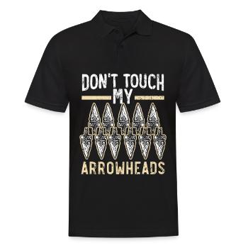 Fass meine Pfeilspitzen nicht an Pfeilspitzenjagd - Männer Poloshirt - Schwarz - Vorne - Kai (181cm)