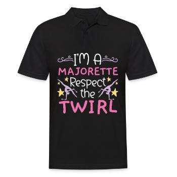 Je suis majorette Respectez le vortex Bato - Polo Homme - noir - Devant - Kai (181cm)