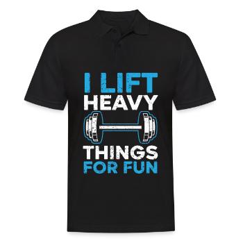 I lift heavy stuff for fun Weightlifting Fitn - Men's Polo Shirt - black - Front - Kai (181cm)