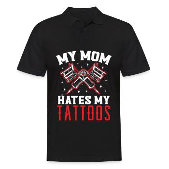 My mom hates my tattoos tattoo tatto - Men's Polo Shirt - black - Front - Kai (181cm)