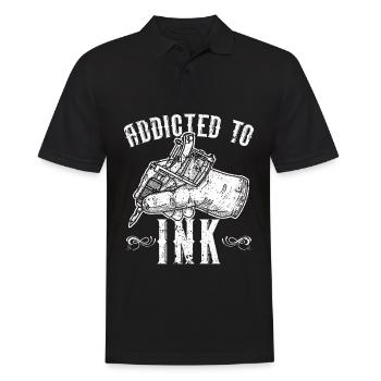 Addicted to Ink Tattoo Tattoo Tattoo - Men's Polo Shirt - black - Front - Kai (181cm)